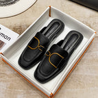 Flat shoes women's new slippers women's summer Korean style lazy half drag women's shoes 9A99-3