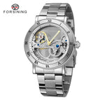 New men watch Forsining Fashion Double-Sided Hollow Carved Movement Automatic Mechanical Watch SLZe13
