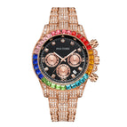Pintime Crystals Watch Full Diamond Rhinestone men and women Calendar Three-Eye Multi-Function Watch Diamond PT2742