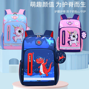 New primary school cartoon schoolbag boys and girls cute dinosaurs 1-3-6 grade large-capacity children's backpack 753