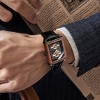 New wooden watch men's luminous five needle Korean version quartz watch Tiktok watch SJS1869