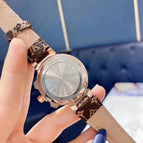 2021 new fashion women's watch personality watch ladies genuine presbyopia leather strap watch