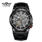 New Winner Style Men's Fashion Casual Hollow Mechanical Movement Automatic men's causal business Watch SLZg121