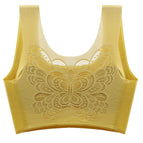 Plus Size Bra Seamless Vest Butterfly Beauty Back Bra Gathering No Steel Ring Underwear