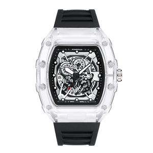 Kimsdun men's watch Full Transparent Quartz Fashion Waterproof Bucket Type Men's Watch K-2017B
