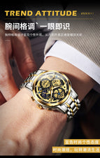 2022 OLEVS New Men's Watch Quartz Watch Multi-functional Timekeeping Men's Watch 9947