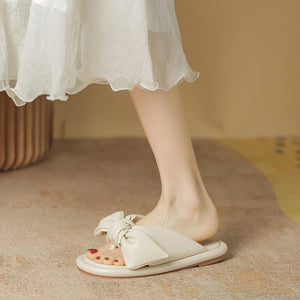 Slippers women's 2022 summer new bow flip-flops women's outer wear soft bottom flip-flops gentle sandals women YF333-6