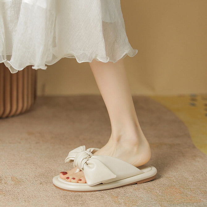 Slippers women's 2022 summer new bow flip-flops women's outer wear soft bottom flip-flops gentle sandals women YF333-6