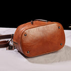 2021 new retro fashion one-shoulder messenger large-capacity cable mouth embroidered lattice bucket female bag 255