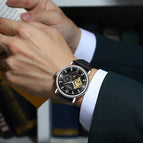 KIMSUDN's new diamond-encrusted hollow sun, moon, and stars automatic mechanical luminous waterproof business men's watch K-2181A