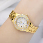 New women's watch female student Korean version trend full diamond and diamond women's watch waterproof fashion quartz steel belt watch women 2021