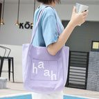 Korean leisure canvas bag simple letter printed handbag ins fashion shoulder handbag SR6666-1