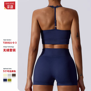 Women yoga suits 2023 new running Sportswear fast drying tight fitness running execise suit women 6921