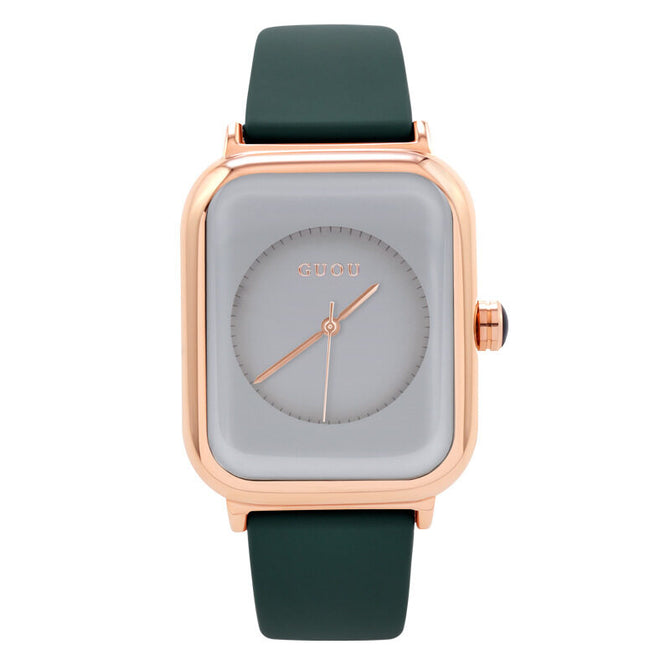 GUOU 8162 watch women's 2022 new fashion trend women's silicone strap small square watch sports watch watch for women