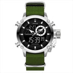 WWOOR New Waterproof Fashion Quartz and Digital Nylon Watch Men's Sports Style Men's Watch 8882