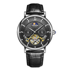 KIMSDUN Sun Moon Star Watch Men's Automatic Mechanical Watch Waterproof Skeleton Tourbillon Men's Watch K-2030A