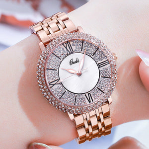 GEDI Women watch fashion simple diamond waterproof office lady casual trend quartz watch 51028