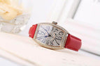 Guou 8200 Crystal Bling Women watches Fashion Leather Rectangle Watches leather watchbelt qu arz women watch