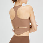 Sports Underwear Women's H-Shaped Beauty Back Yoga Clothes Running Fitness Top Breathable Nude Feel Yoga Vest