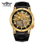 New Winner Style Men's Fashion Casual Hollow Mechanical Movement Automatic men's causal business Watch SLZg121