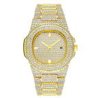PINTIME Steel band Watch Baida diamond studded sky star men's and women's watches calendar quartz watch