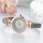 GEDI new fashion waterproof women's watch fashion retro large dial thin strap leisure women watch 14021