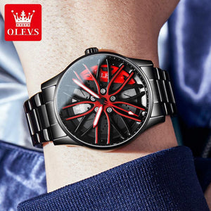 2023 OLEVS 9937 men's watch Hub Rotating Quartz Watch Fashion Waterproof men casual Watch
