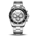MEGIR 2064 Luxury Business Quartz Watch Men Stainless Steel Chronograph  Wrist Watch Clock