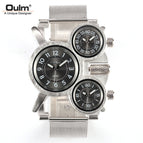 Oulm Men's Watch Quartz Watch Hot Sale Watch Mesh Belt Fashion Men's Watch Big Dial HT1167