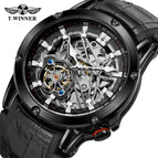 New Winner Style Men's Fashion Casual Hollow Mechanical Movement Automatic men's causal business Watch SLZg121