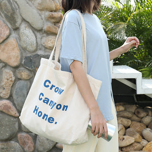 Korean version casual art canvas bag ins letter printed tote bag net red fashion shoulder bag SR7183