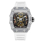 ONOLA diamond-studded live fashion sports automatic mechanical watch men's silicone strap waterproof ON3828D