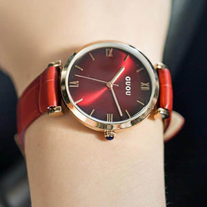 GUOU 8149 Brand Women's watches Luxury Fashion Wrist watches Leather Strap Ladies Watch Women Watches Clock