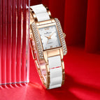 Ladies Watch Ceramic Diamond fashion women watch Waterproof Quartz Watch K-8453