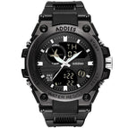 Addies 1818 Men's watch 5bar waterproof digital watch buckle clasp man's sports watch rubber band wristwatch with box gifts for man casual watch