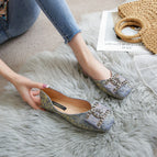 Fairy square head flat women's shoes 2022 new simple soft bottom office ladies shoes plus size 555-11
