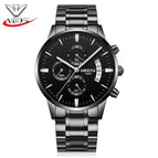 NIBOSI 2309 Men Watch Chronograph Sport Mens Watches Top Brand Luxury luminous Waterproof Full Steel Quartz Gold Clock Men