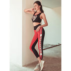 Women's fashion sports suits running yoga vest and quick-drying pants two pieces Y26B0452 / 3