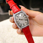 Fashion Net Red New Barrel Genuine Large Men's Watch Belt Diamond Women's Watch Waterproof Watch