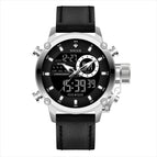 WWOOR Leather Watch Waterproof Men's Watch Quartz Fashion Sports Style Men's Quartz 8882