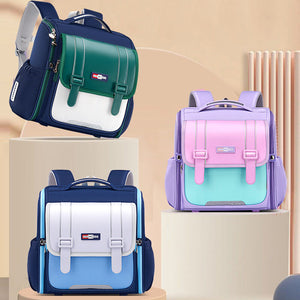 2023 New Horizontal Schoolbag for Primary School Students British Style Burden-Reducing Large Capacity Children's Backpack