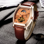 TEVISE men's watch Wine barrel square tourbillon fashion mechanical men's watch 8383d