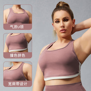 New Large Size Sports Bra Women's Nylon Fitness Running Bra Yoga Beauty Back Bra dancing outdoor sports top BB115