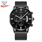 NIBOSI 2309 Men Watch Chronograph Sport Mens Watches Top Brand Luxury luminous Waterproof Full Steel Quartz Gold Clock Men
