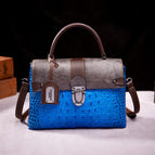 2021 new bag European and American retro fashion embossed hit color portable messenger handbag 266