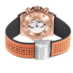 KIMSDUN lether Tourbillon Automatic Mechanical Watch Waterproof Luminous Business Men's casual Watch K-718D