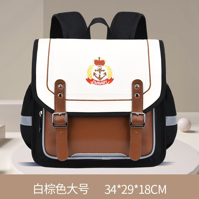 New primary school students horizontal schoolbag boys and girls refrigerator-style open door girls schoolbag large-capacity children's bag 5611