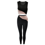 2021 yoga clothing fashion running vest fitness suit sports female girls yoga suit vest and pants two piece 9098-6145