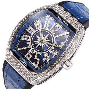 Prance Man Star Watch Men's Wine Bucket Full of Diamonds Richard Fashion Brand Calendar Men's Watch Fashion