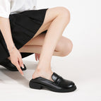 2022 new thick-soled small leather shoes spring and autumn thick with British style loafer shoes women X3
